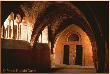 The thirteenth-century cloister of the Abbey of Subiaco, Italy.  Photo by Ronald Davis