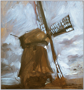 Stanley Roseman "Windmill at Schermerhorn," 1978,