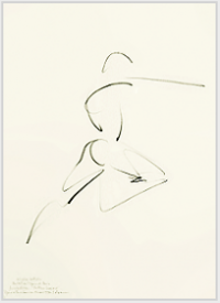 Drawing by Stanley Roseman of Paris Opera star dancer Nicolas Le Riche, "The Four Seasons," 1996, Uffizi Gallery, Florence.  Stanley Roseman